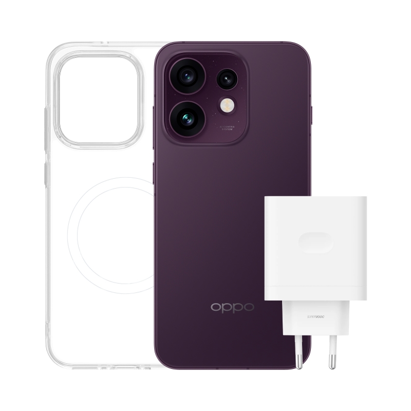 OPPO Reno16 5G Purple Black Box 16,1 cm (6.32") SIM doble Android 16.0 USB Tipo C 8 GB 512 GB 6000 mAh Púrpura