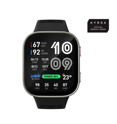 Amazfit Bip Max 5,26 cm (2.07") AMOLED Digital 432 x 514 Pixel Touchscreen Silber WLAN GPS