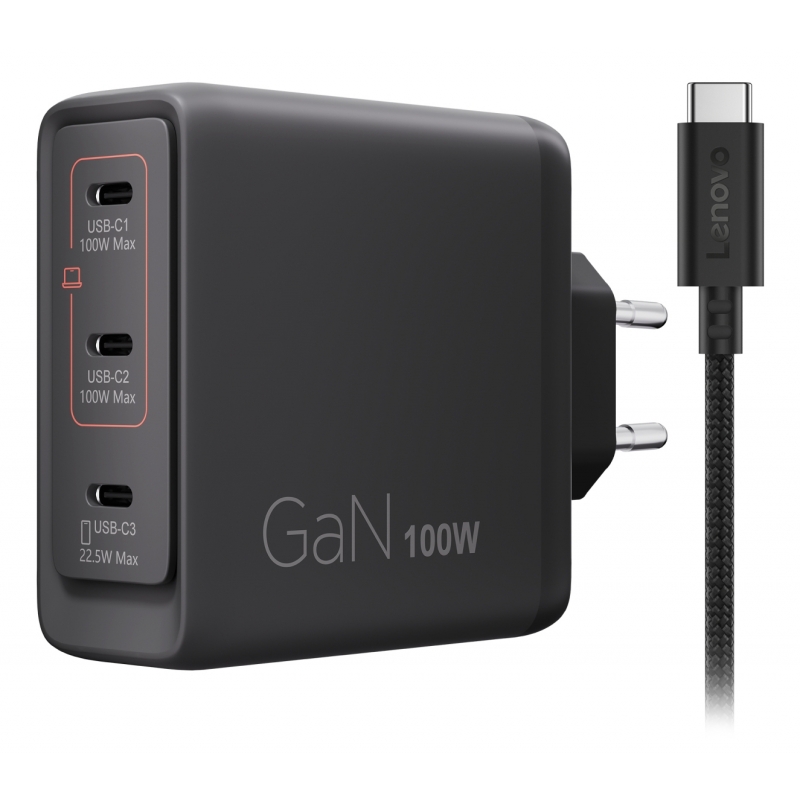 Lenovo 40AW100BEU Caricabatterie per dispositivi mobili Universale Nero AC Interno