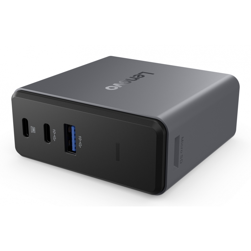 Lenovo X9 Charging GaN Dock Kabelgebunden USB 3.2 Gen 2 (3.1 Gen 2) Type-C Grau