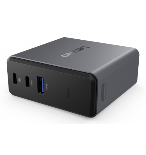 Lenovo X9 Charging GaN Dock Alámbrico USB 3.2 Gen 2 (3.1 Gen 2) Type-C Gris