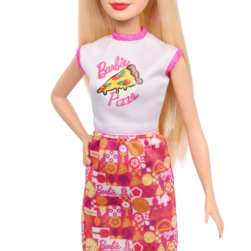 Barbie Pizza Shop Playset with Blonde Doll, Pizza Making Station, 25 Accessories