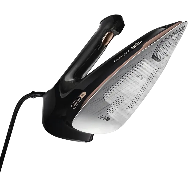 Braun FI 7276 BK FreeStyle 7 Ferro a vapore Nero, Oro
