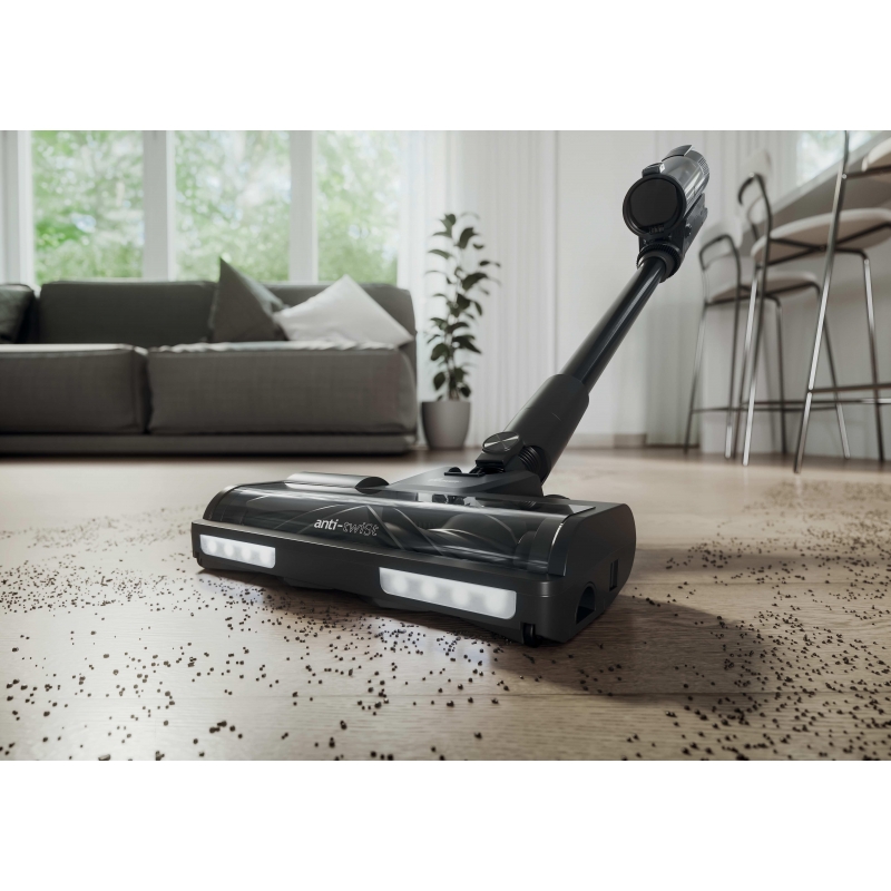 Hoover HF310P 011 Aspiradora escoba 2 en 1 Batería Secar HEPA Sin bolsa 0,7 L 400 W Negro, Metálico 2,5 Ah
