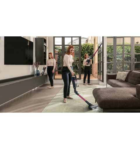 Hoover HF1M10HX 011 Aspiradora escoba 2 en 1 Batería Secar EPA Sin bolsa 0,7 L 200 W Magenta, Negro