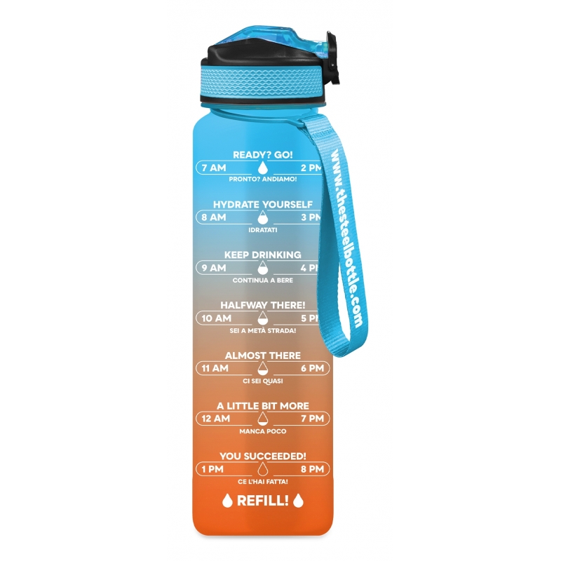 The Steel Bottle MWB1LNo5SK borraccia Uso quotidiano 1000 ml Tritan Blu, Arancione The Steel Bottle MWB1LNo5SK borraccia Uso quotidiano 1000 ml Tritan Blu, Arancione