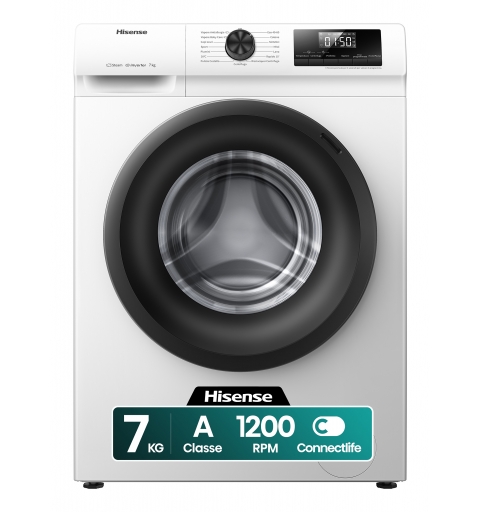 Hisense WFQP701219VM washing machine Front-load 7 kg 1200 RPM White