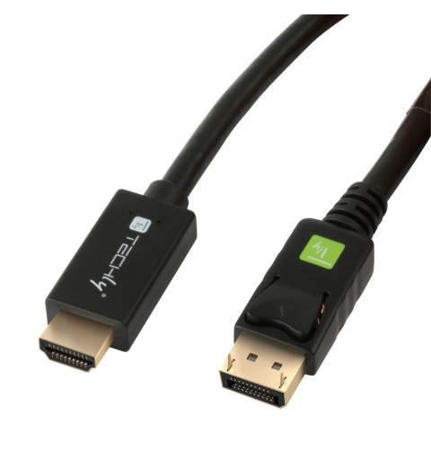 Techly ICOC DSP-H12-030 adaptador de cable de vídeo 3 m DisplayPort HDMI Negro