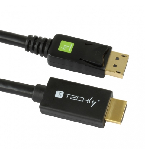 Techly ICOC DSP-H12-030 Videokabel-Adapter 3 m DisplayPort HDMI Schwarz
