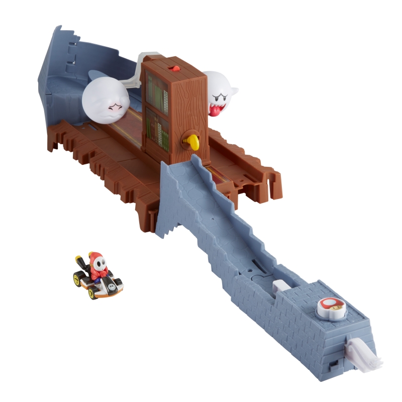 Hot Wheels Mario Kart Buu Huus Grusel-Trackset inkl. 1 Spielzeugauto