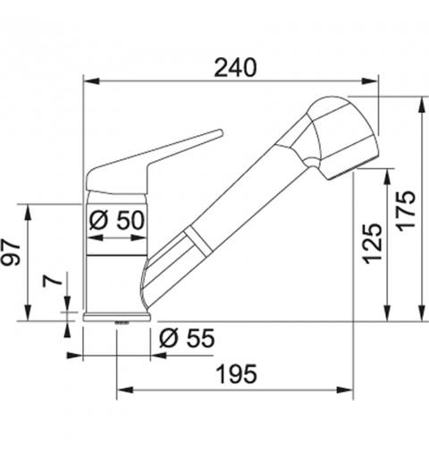 Franke Novara Plus Doccia Hafer