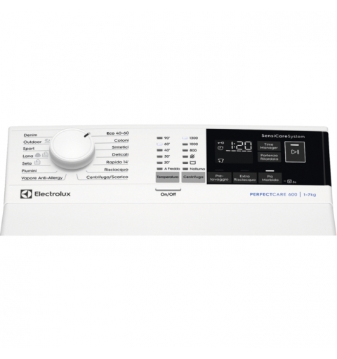 Electrolux EW6T437A machine à laver Charge par dessus 7 kg 1300 tr min Blanc