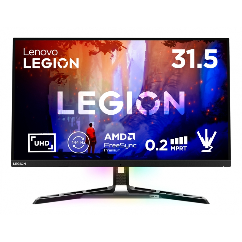 Lenovo Legion Y32p-30 - Monitor Gaming 31.5" IPS Flat UHD 4K 3840x2160 0 144Hz 0.2ms - Speakers AMD FreeSync Premium + VESA
