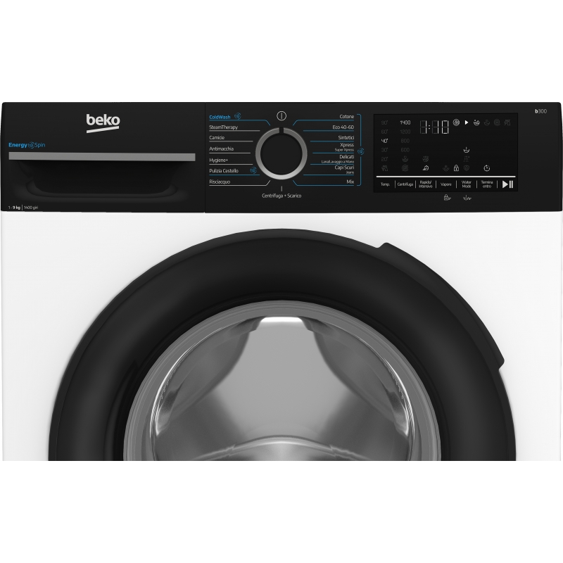 Beko b300 BMWG9149DB Waschmaschine Frontlader 9 kg 1351 RPM Schwarz, Weiß