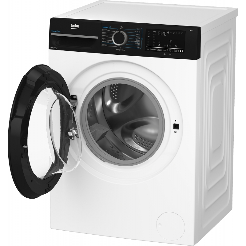Beko b300 BMWG9149DB Waschmaschine Frontlader 9 kg 1351 RPM Schwarz, Weiß