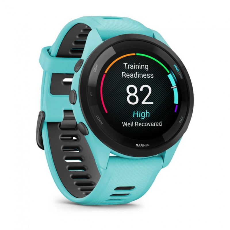 Garmin Forerunner 265 3,3 cm (1.3") AMOLED 46 mm Digital 416 x 416 Pixeles Pantalla táctil Negro, Azul Wifi GPS (satélite)