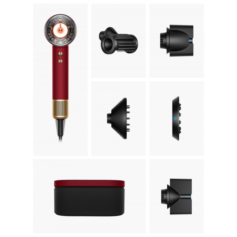Dyson Supersonic Nural Red Velvet and Gold Lisci e Mossi