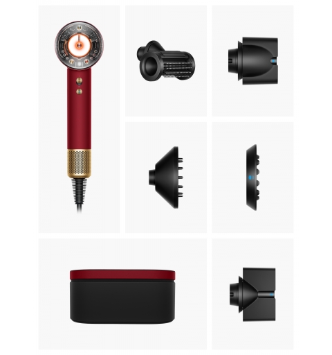 Dyson Supersonic Nural Red Velvet and Gold Lisci e Mossi