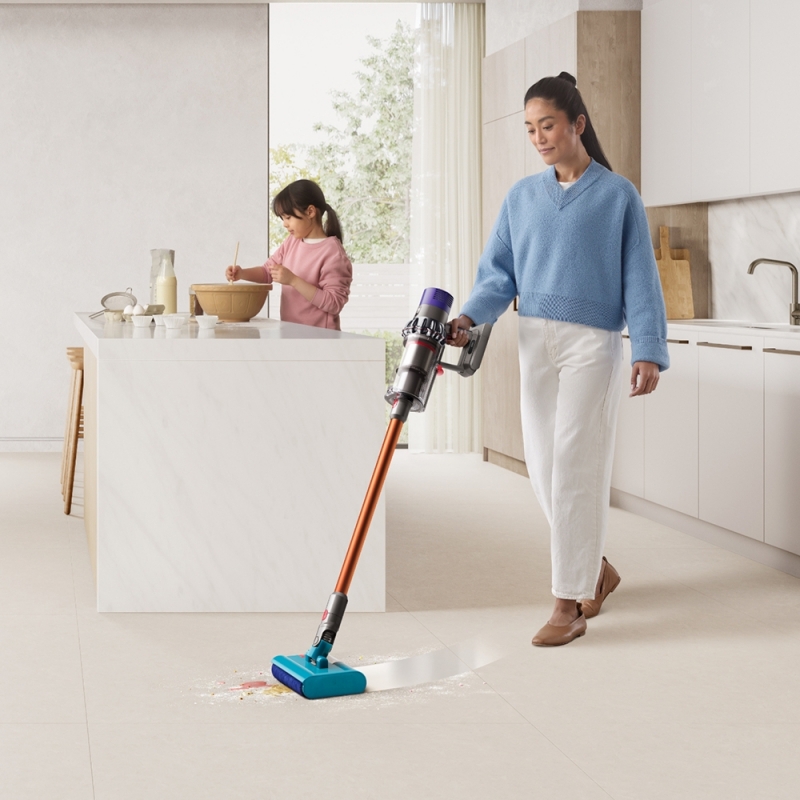 Dyson V10 Submarine Aspiradora escoba 2 en 1 Batería Seca y húmeda Sin bolsa 0,76 L Cobre, Gris