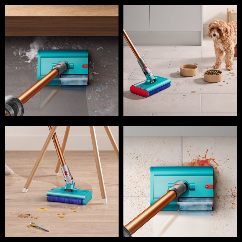 Dyson V10 Submarine Aspiradora escoba 2 en 1 Batería Seca y húmeda Sin bolsa 0,76 L Cobre, Gris