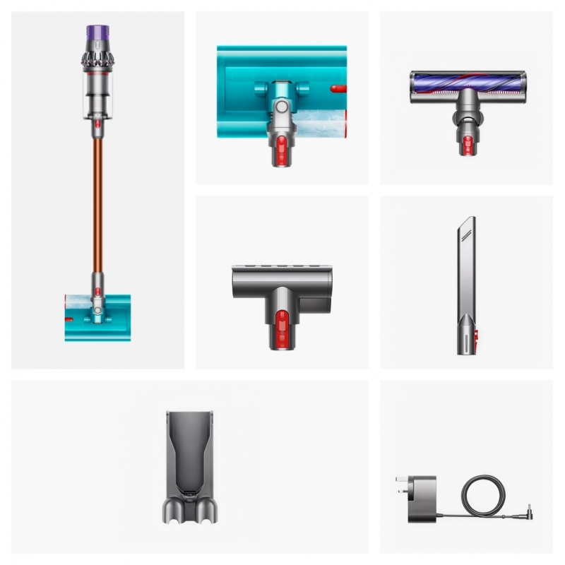 Dyson V10 Submarine 2-in-1 stick vacuum Battery Dry&wet Bagless 0.76 L Copper, Grey