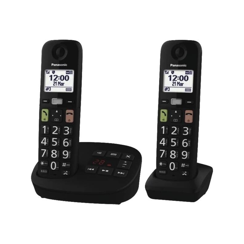 Panasonic KX-TGU132EXB teléfono Teléfono DECT analógico Negro