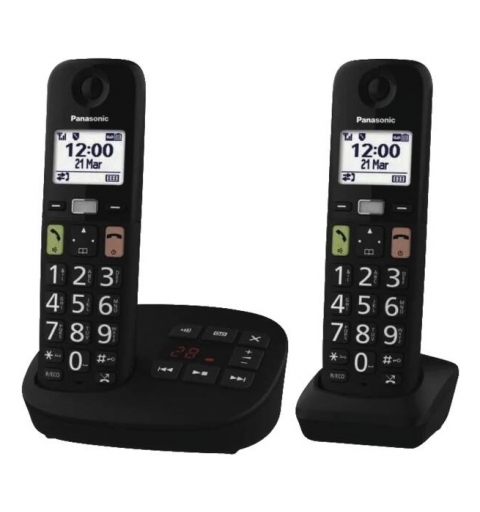 Panasonic KX-TGU132EXB telefono Telefono analogico DECT Nero