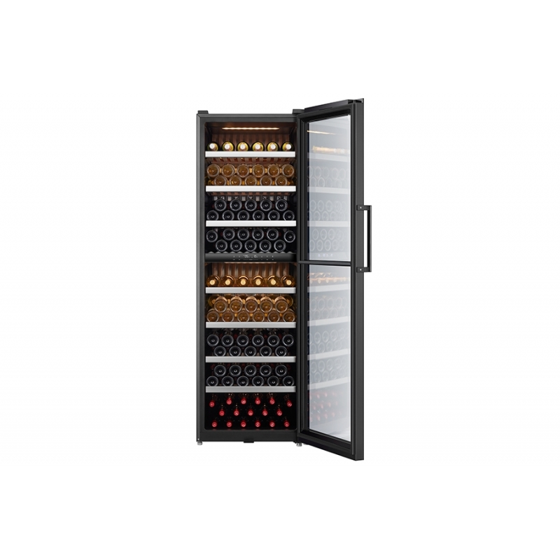 Midea MDRW562FGG22 enfriador de vino Nevera de vino Independiente Negro 193 botella(s)