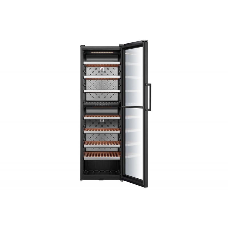 Midea MDRW562FGG22 enfriador de vino Nevera de vino Independiente Negro 193 botella(s)