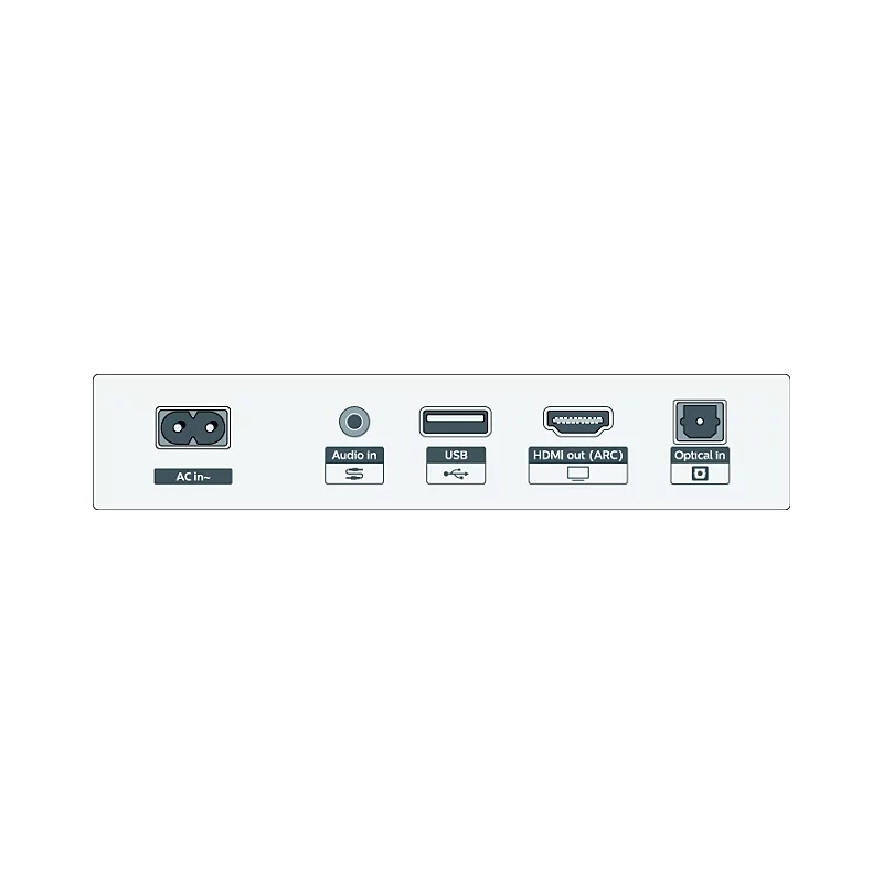 Philips TAB5201 10 haut-parleur soundbar Noir 2.0 canaux 80 W
