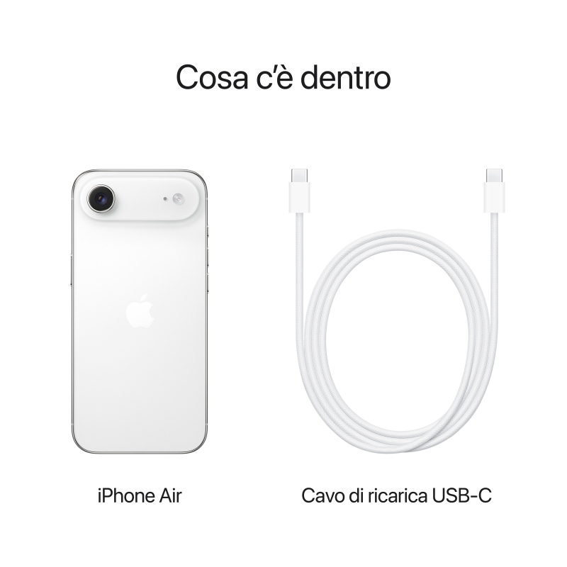 Apple iPhone Air 16,5 cm (6.5") SIM doble iOS 26 5G USB Tipo C 1 TB Blanco