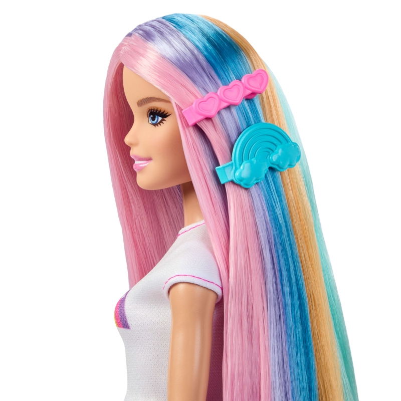 Barbie Capelli Arcobaleno, Bambola Alla Moda Con Capelli Extra Lunghi