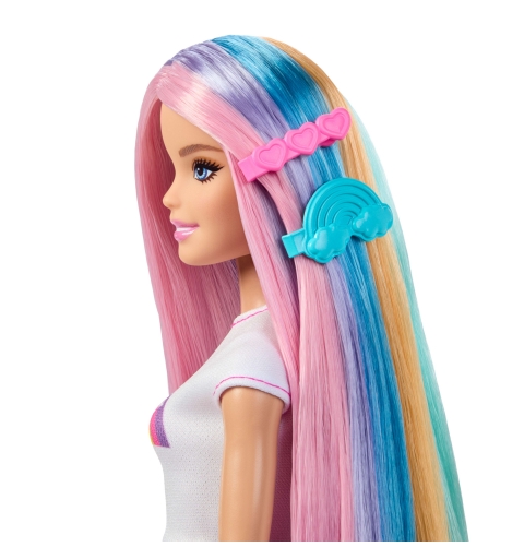 Barbie Capelli Arcobaleno, Bambola Alla Moda Con Capelli Extra Lunghi