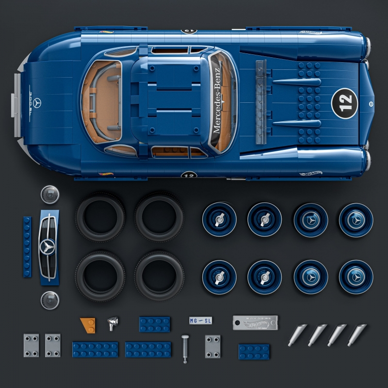 Hot Wheels Mattel Brick Shop Mercedes-Benz 300 SL Bauset (1600 Teile), für Sammler