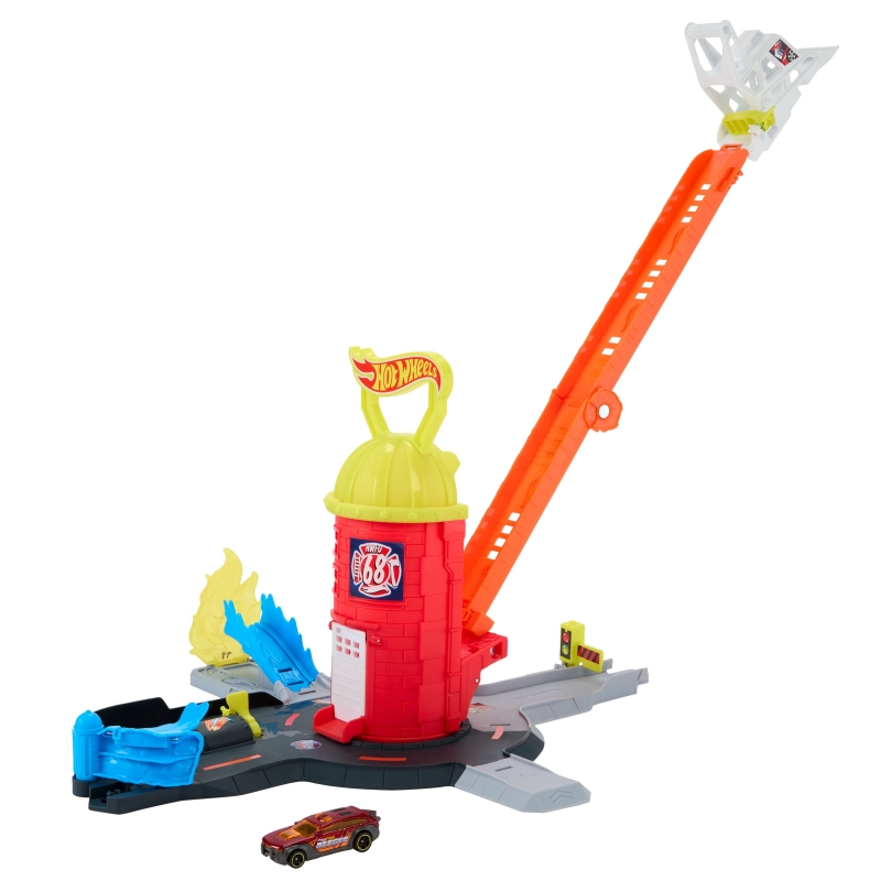 Hot Wheels City -Caserne de pompiers ultime-Coffret et voiture 1 64