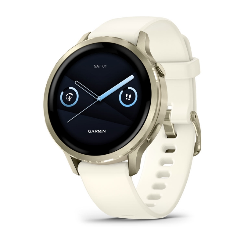 Garmin Venu 4 3,05 cm (1.2") AMOLED 41 mm Numérique 390 x 390 pixels Écran tactile Or Wifi GPS (satellite)