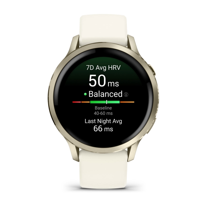 Garmin Venu 4 3,05 cm (1.2") AMOLED 41 mm Numérique 390 x 390 pixels Écran tactile Or Wifi GPS (satellite)