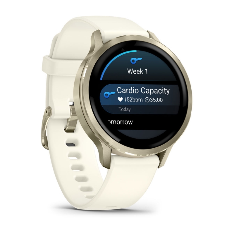 Garmin Venu 4 3,05 cm (1.2") AMOLED 41 mm Numérique 390 x 390 pixels Écran tactile Or Wifi GPS (satellite)