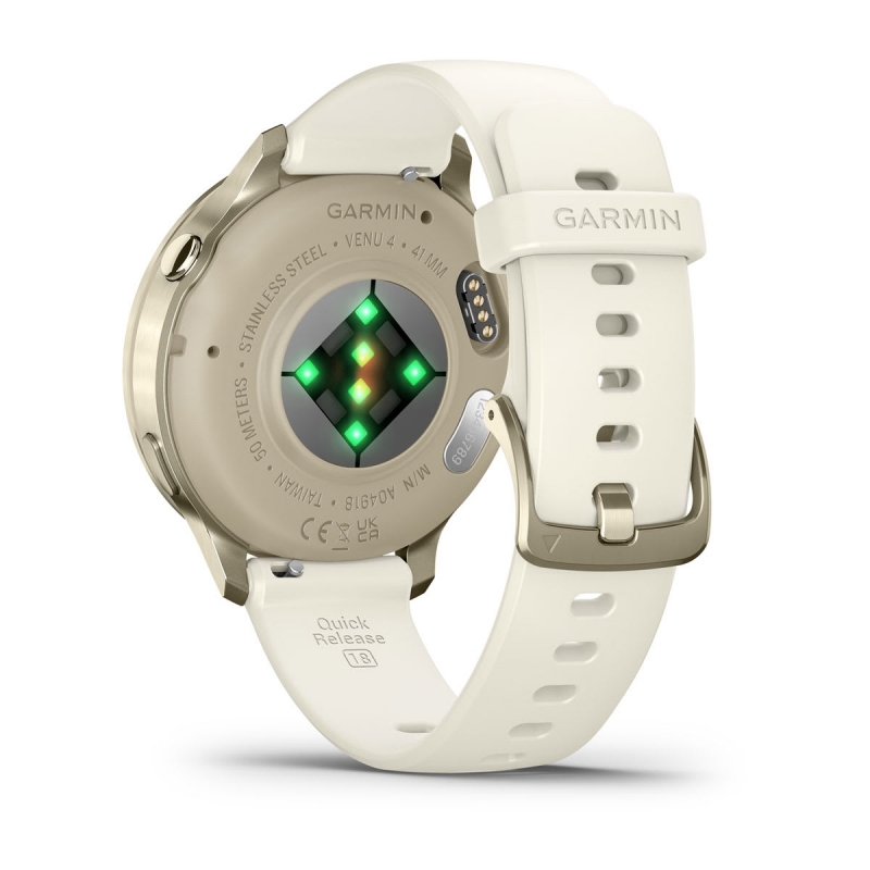 Garmin Venu 4 3,05 cm (1.2") AMOLED 41 mm Digitale 390 x 390 Pixel Touch screen Oro Wi-Fi GPS (satellitare)