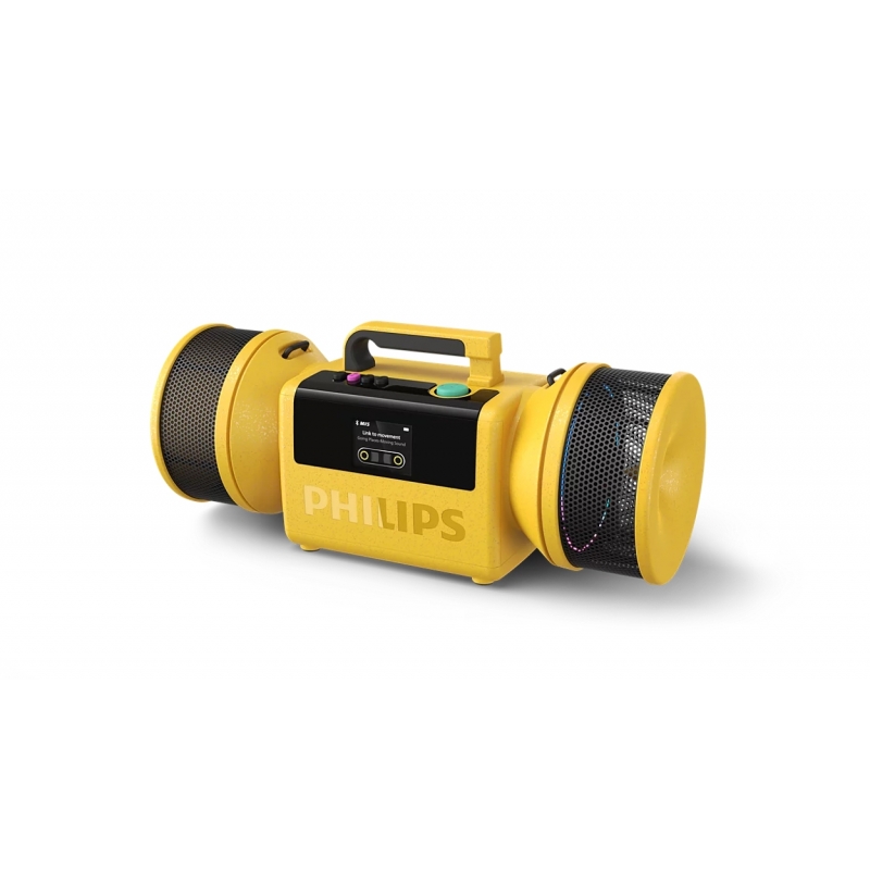 Philips The Tube Altavoz portátil estéreo Amarillo 140 W