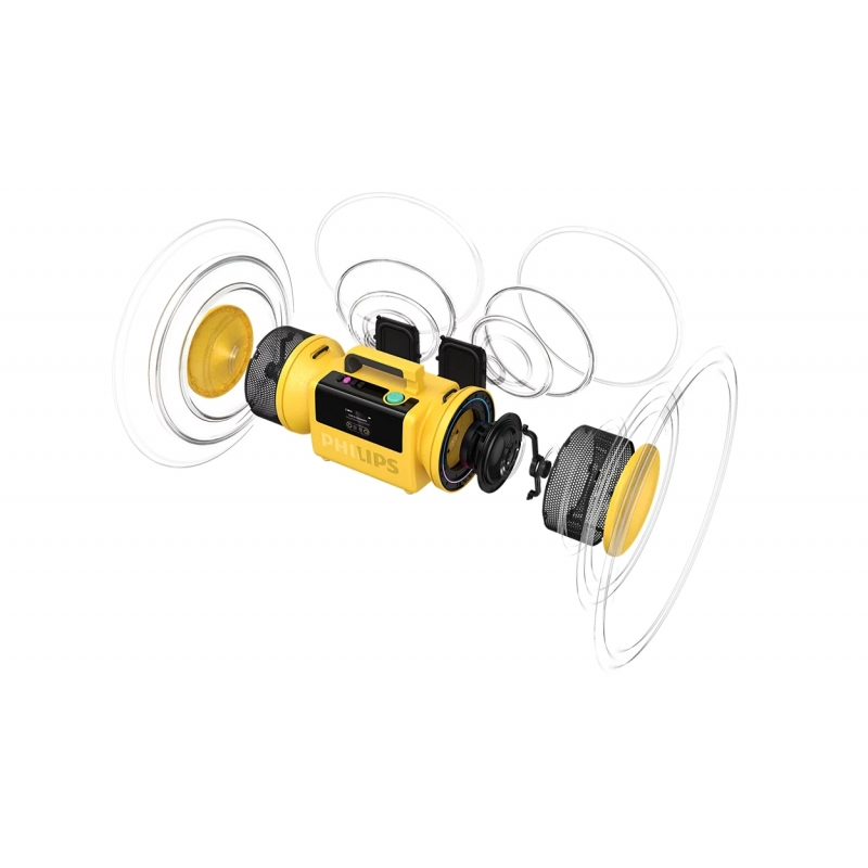 Philips The Tube Altavoz portátil estéreo Amarillo 140 W