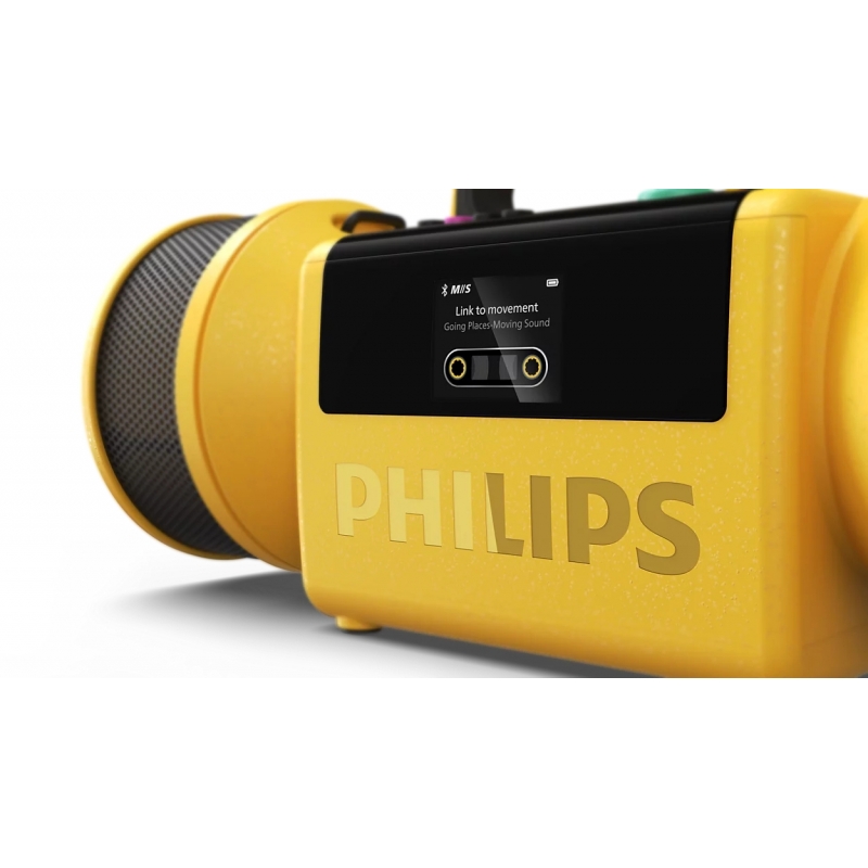 Philips The Tube Altavoz portátil estéreo Amarillo 140 W