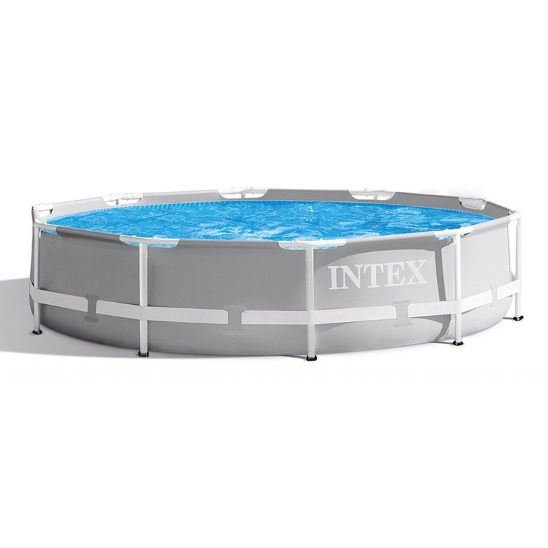 Intex PrismFrame Piscina con anillo hinchable Círculo 4485 L Azul, Gris