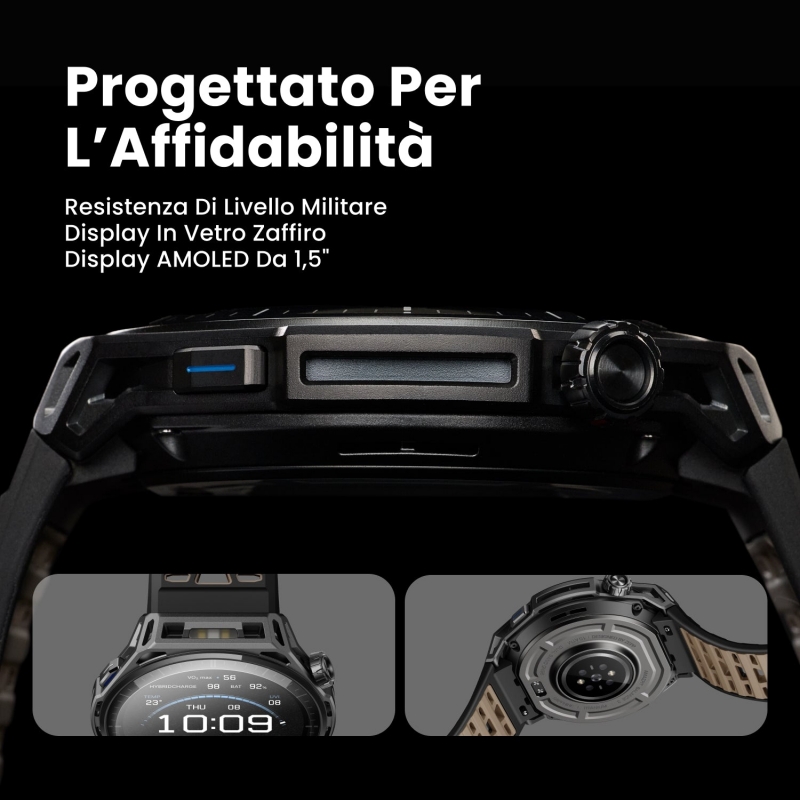 Amazfit Balance 3 3,81 cm (1.5") AMOLED 51 mm Digitale 480 x 480 Pixel Touch screen Acciaio inox Wi-Fi GPS (satellitare)