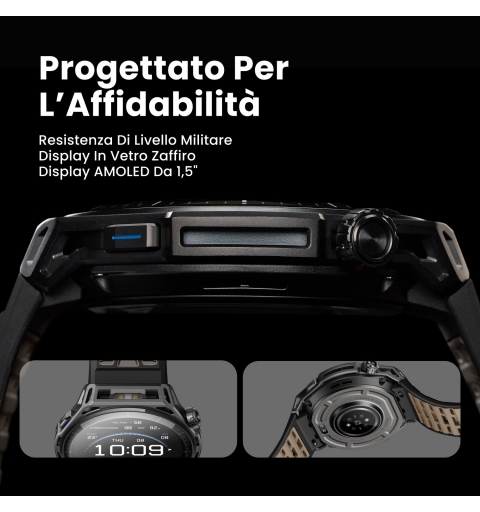 Amazfit Balance 3 3,81 cm (1.5") AMOLED 51 mm Digitale 480 x 480 Pixel Touch screen Acciaio inox Wi-Fi GPS (satellitare)