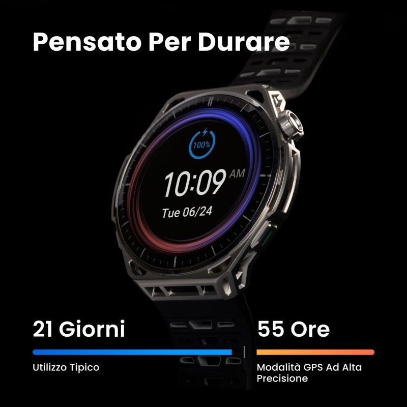 Amazfit Balance 3 3.81 cm (1.5") AMOLED 51 mm Digital 480 x 480 pixels Touchscreen Stainless steel Wi-Fi GPS (satellite)