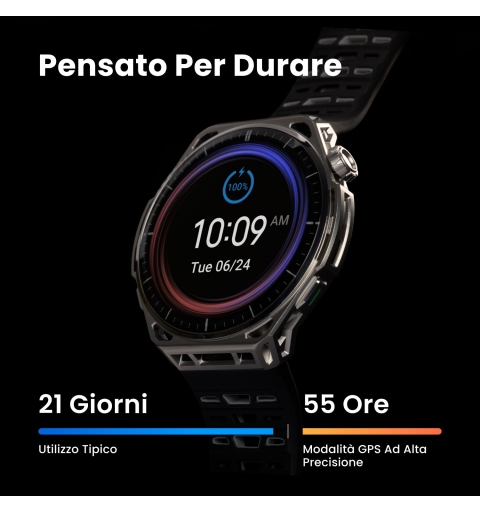 Amazfit Balance 3 3,81 cm (1.5") AMOLED 51 mm Digitale 480 x 480 Pixel Touch screen Acciaio inox Wi-Fi GPS (satellitare)