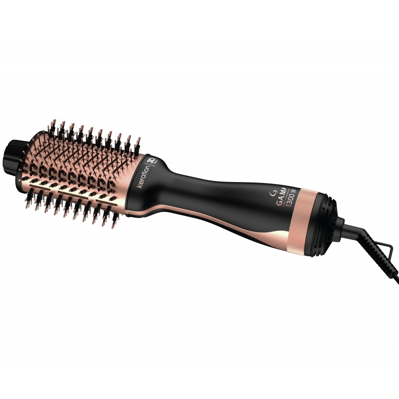 GA.MA Spazzola Asciugacapelli Stylish Keration 3D 1100 W, preserva la cherativa naturale dei capelli, anti effetto crespo, GA.MA Spazzola Asciugacapelli Stylish Keration 3D 1100 W, preserva la cherativa naturale dei capelli, anti effetto crespo,