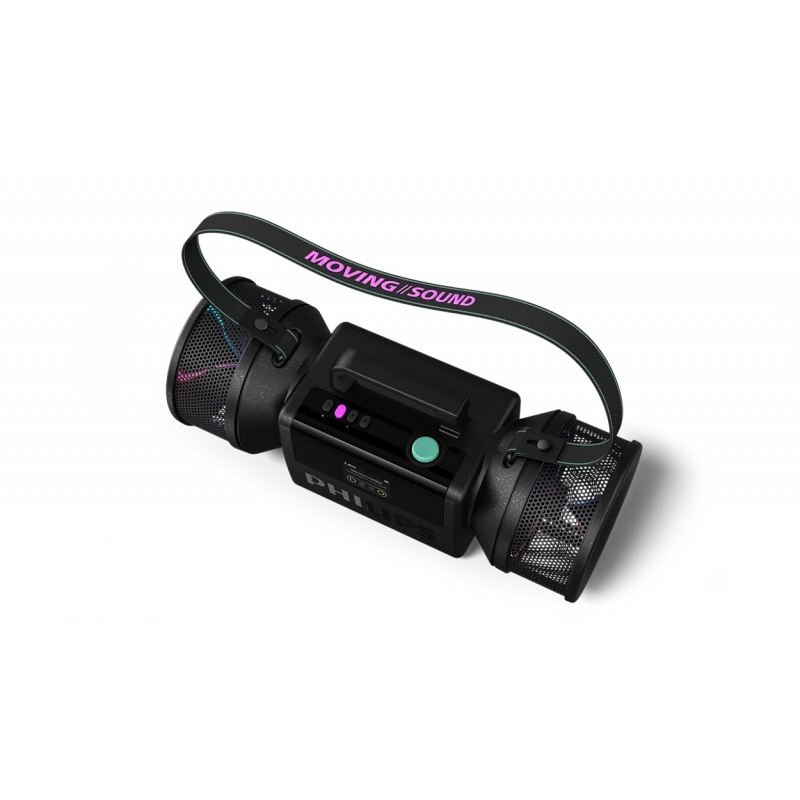 Philips The Tube Tragbarer Stereo-Lautsprecher Schwarz 140 W