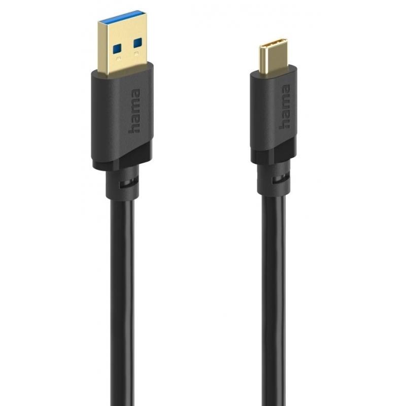 Hama 00202006 USB Kabel USB 3.2 Gen 1 (3.1 Gen 1) 1,5 m USB A USB C 5 Gbit s Schwarz